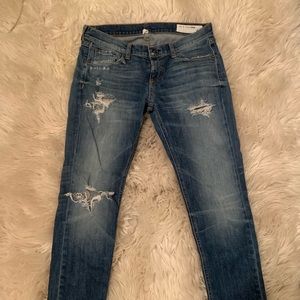 Rag & bone ripped boy friend jeans